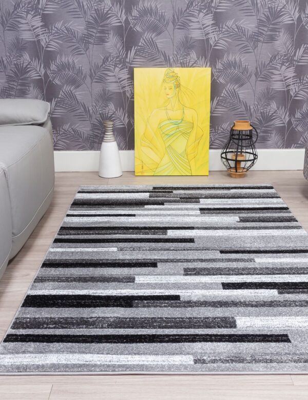 120x170 SAMBA LEVELS GREY RUG - Image 2