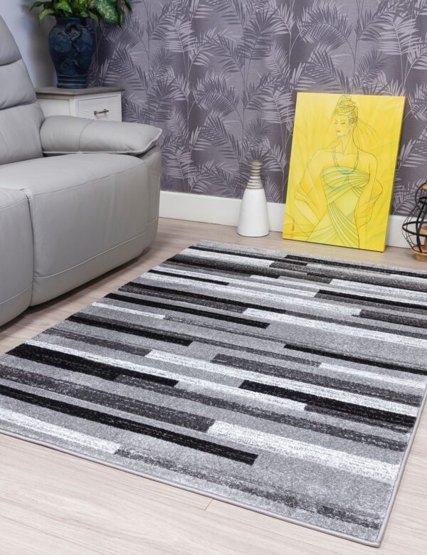 120x170 SAMBA LEVELS GREY RUG - Image 3