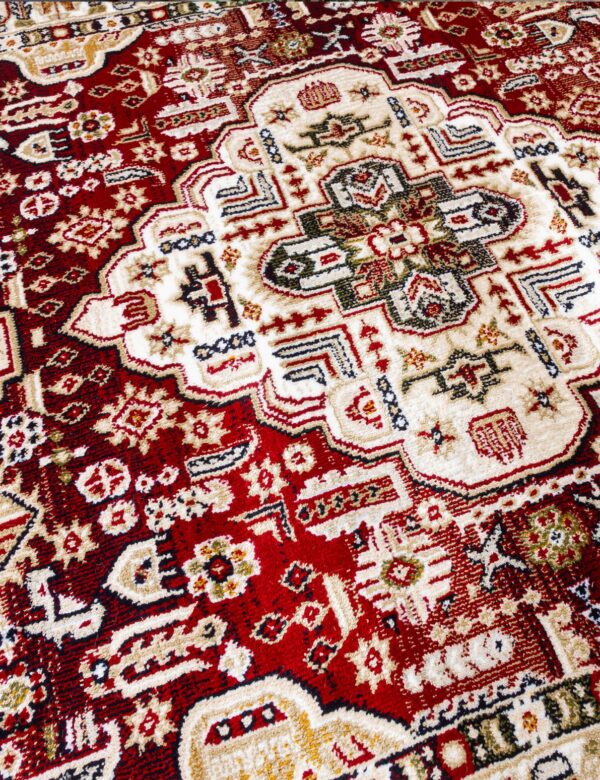 120x170 AZIZA MEDALLION RED RUG - Image 4