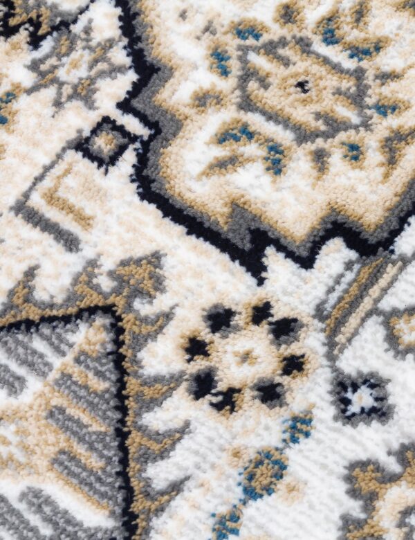 120x170 AZIZA MEDALLION NATURAL RUG - Image 4