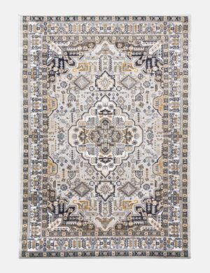 120x170 AZIZA MEDALLION GREY RUG