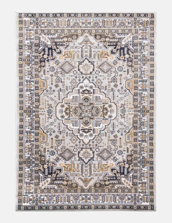 120x170 AZIZA MEDALLION GREY RUG