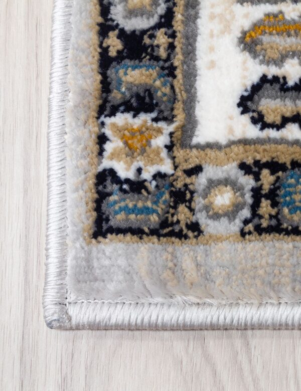 120x170 AZIZA MEDALLION GREY RUG - Image 6