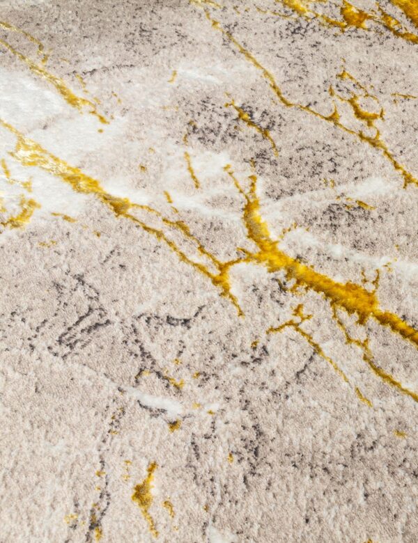 120x170 GLITZ MARBLE OCHRE RUG - Image 4