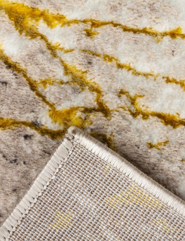 120x170 GLITZ MARBLE OCHRE RUG - Image 6
