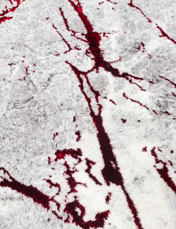 120x170 GLITZ MARBLE RED RUG - Image 4