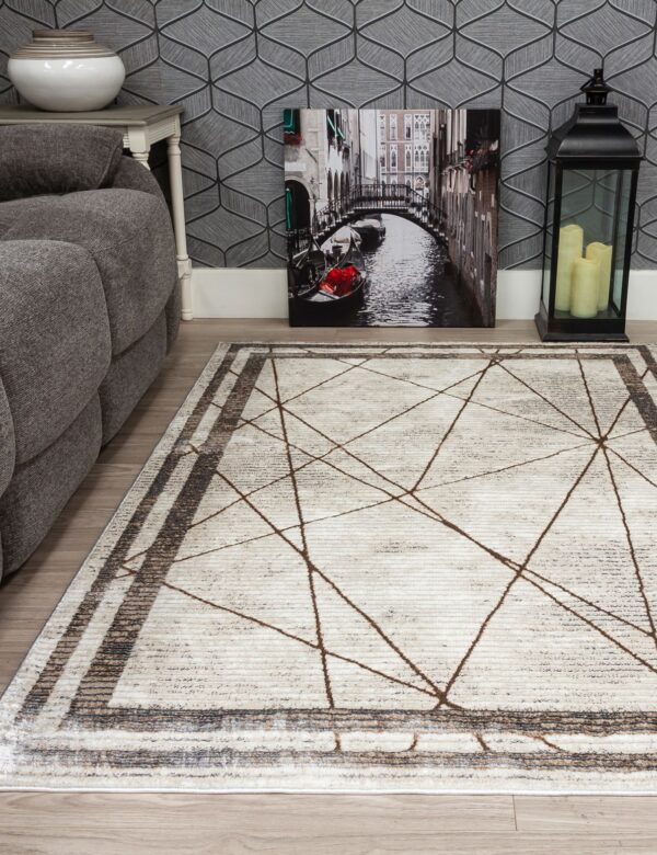 120x170 BEIGE GLITZ ART DECO RUG - Image 2