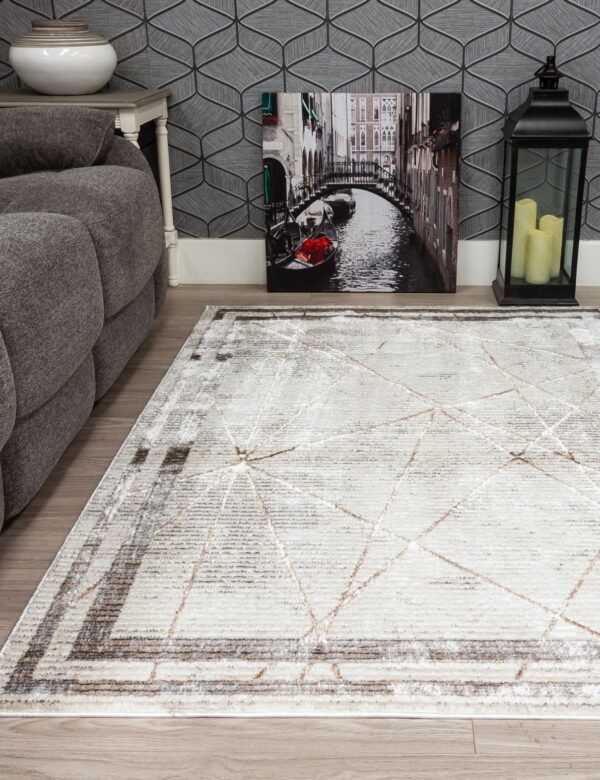 120x170 BEIGE GLITZ ART DECO RUG - Image 3