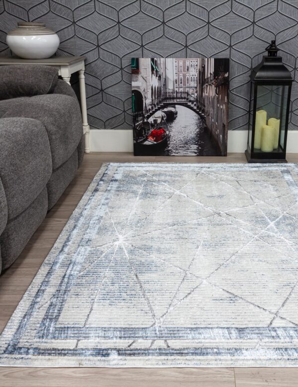 120x170 BLUE GLITZ ART DECO RUG - Image 3