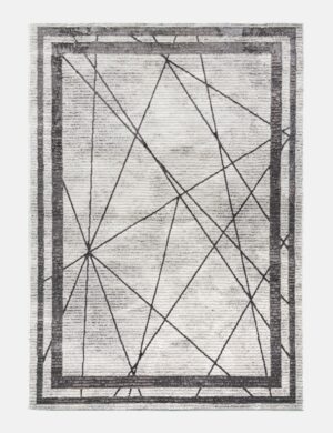 120x170 GLITZ ART DECO GREY RUG