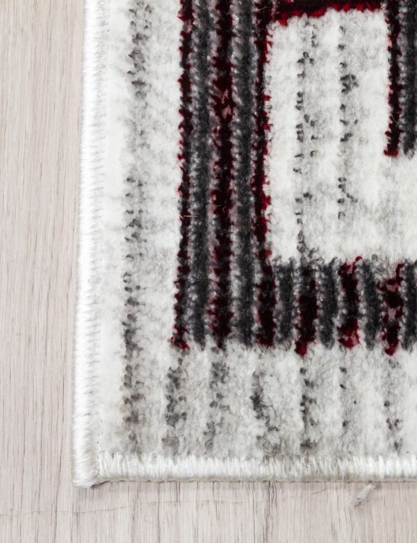 120x170 GLITZ ART DECO RED RUG - Image 5