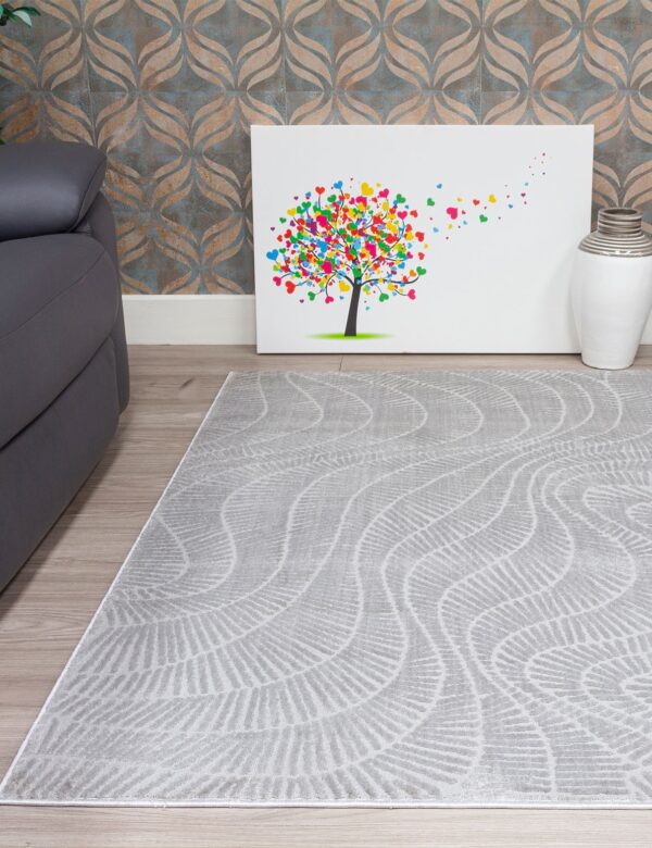 120X170 ELEMENTS ZAHARA GREY RUG - Image 2