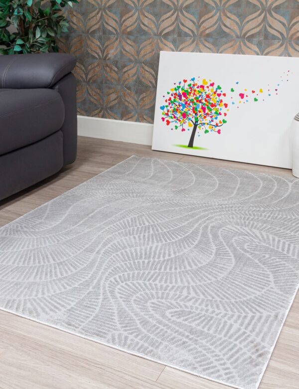 120X170 ELEMENTS ZAHARA GREY RUG - Image 3