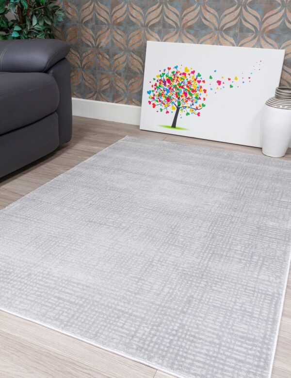 120X170 ELEMENTS CRISSCROSS GREY RUG - Image 3