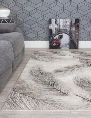 80x150 BEIGE BOUTIQUE PLUMES RUG