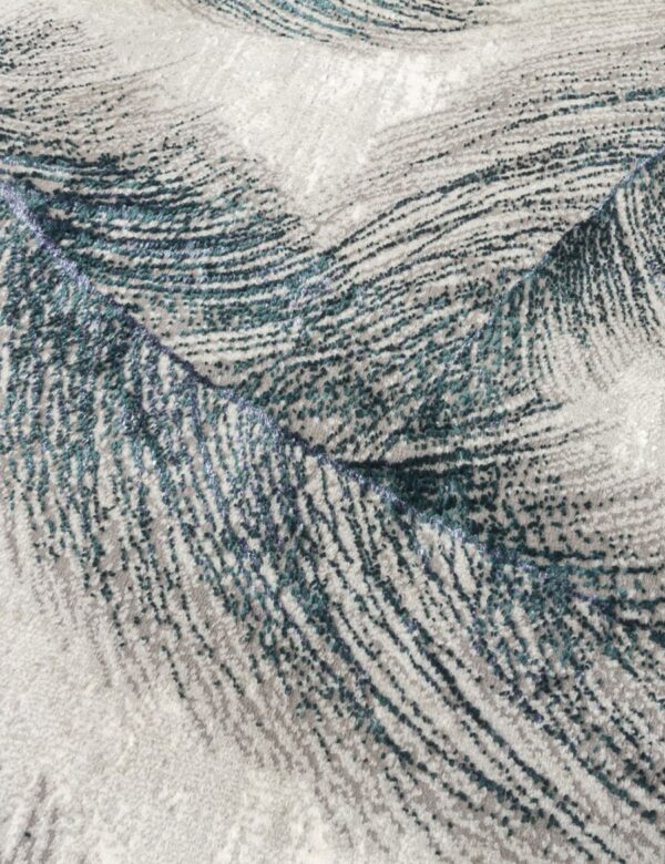 80x150 BLUE / GREEN BOUTIQUE PLUMES RUG - Image 5