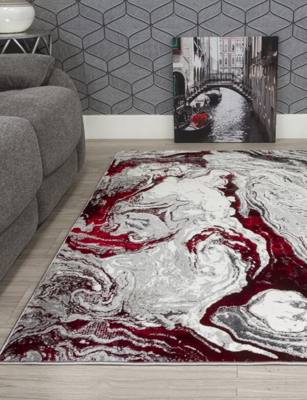 80x150 RED BOUTIQUE VIVID RUG - Image 3