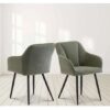 HUGO MINT GREEN DINING CHAIR w/ BLACK LEGS - Image 4