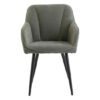 HUGO MINT GREEN DINING CHAIR w/ BLACK LEGS