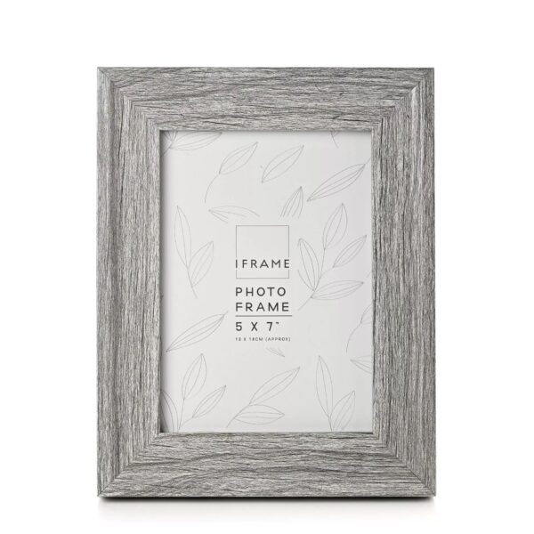 5x7 iFRAME MID GREY WOOD EFFECT P/FRAME