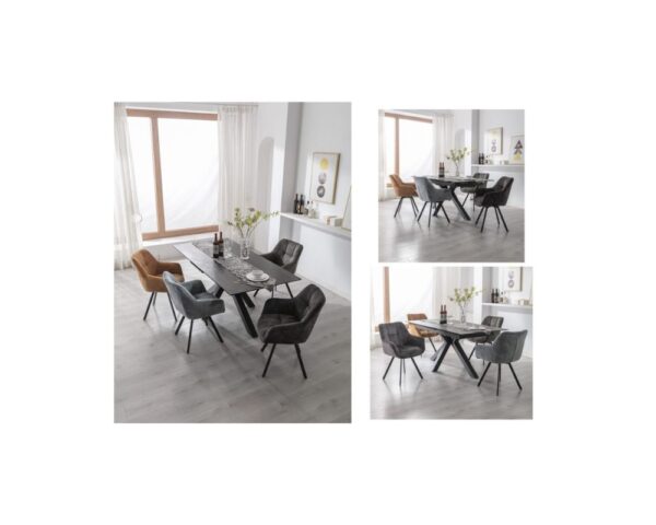 JADE SWIVEL DINING CHAIR - RUST - Image 3