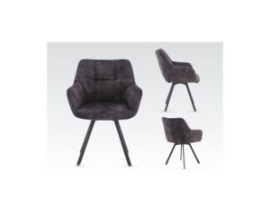 JADE SWIVEL DINING CHAIR - CHARCOAL