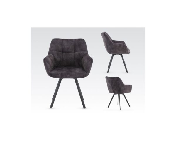 JADE SWIVEL DINING CHAIR - CHARCOAL