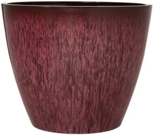 31cm DAPPLED BURGUNDY ROUND PLANTER