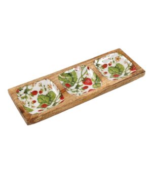 30x10 STRAWBERRY ENAMEL TRAY