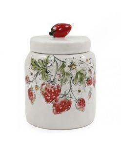 STRAWBERRY PRINT JAR 12x16cm