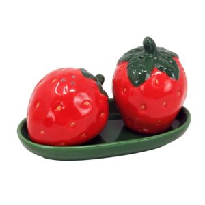 S/2 STRAWBERRY SALT+PEPPER SET