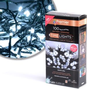 100 M-A B/O WHITE LED TIMER LIGHTS