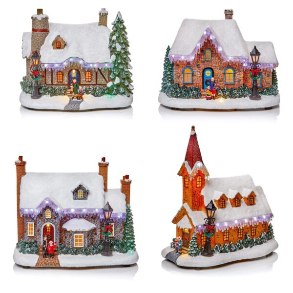 20cm LIT CHRISTMAS HOUSE