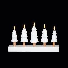 32cm 5LT WHITE FLICKERBRIGHT CANDLEBRIDGE