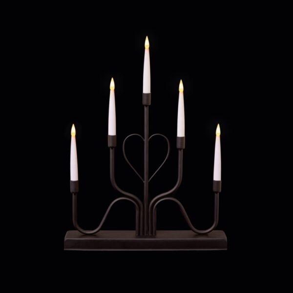 32cm 5LT BLACK HEART CANDLEBRIDGE - Image 2
