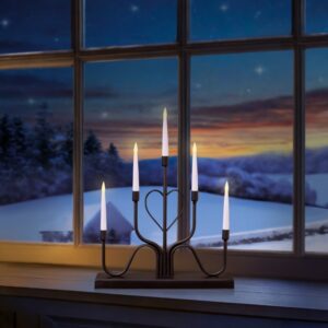 32cm 5LT BLACK HEART CANDLEBRIDGE