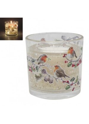 CHRISTMAS ROBIN LED GEL CANDLE