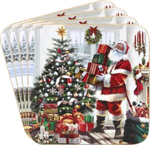 SANTA COASTERS SET 4