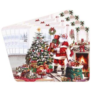 SANTA PLACEMATS SET 4