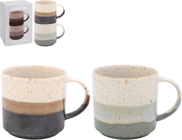 REACTIVE GLAZE STACK MUGS SET2