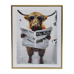HIGHLAND COW LOO WALL ART