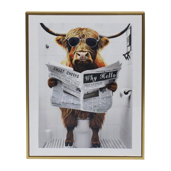 HIGHLAND COW LOO WALL ART