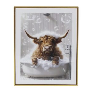 HIGHLAND COW GLITTER WALL ART