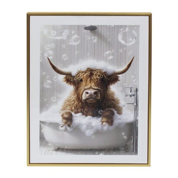HIGHLAND COW GLITTER WALL ART