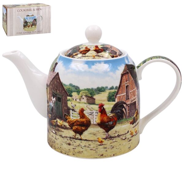 COCKEREL & HEN TEA POT