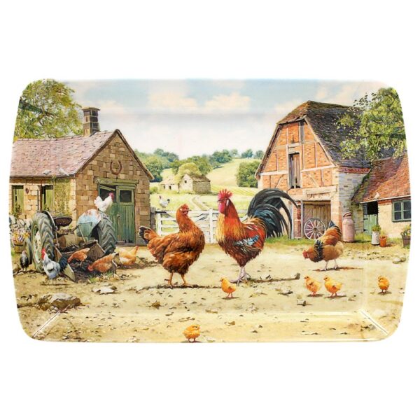 COCKEREL & HEN TRAY SMALL