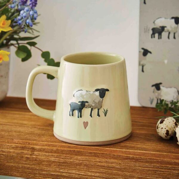 HIGHLAND SHEEP CONICAL MUG SAGE - Image 2