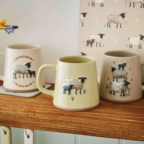 HIGHLAND SHEEP CONICAL MUG CREAM - Image 3