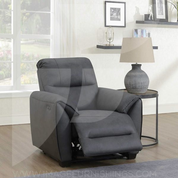 JORDI E/RECLINING ARMCHAIR - DARK GREY