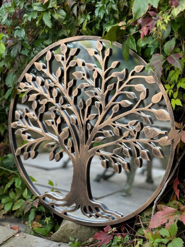 64cm BRONZE TREE OF LIFE MIRROR - Image 2